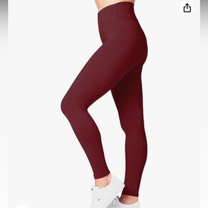 Women’s burgundy high waisted yoga leggings size small